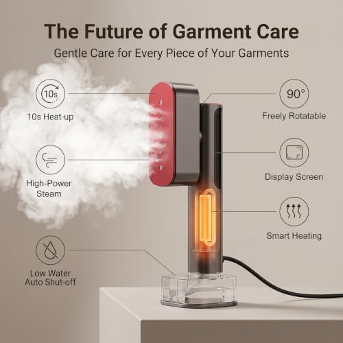 Neliangia Steamer for Clothes, 10s Fast Heat-Up Travel Steamer, 3-in-1 Dry Steam Iron Modes, 220ml Water Tank, Self-Cleaning & Auto Shut-Off Portable Clothes Steamer Handheld - image 3
