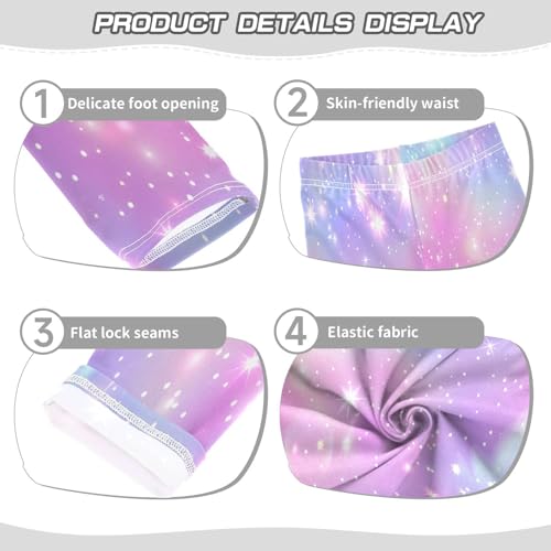 Toddler Girls Leggings Printed Yoga Pants Leggings Pink Sky Stars and Bokeh for Kids3