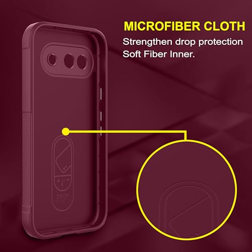 Image of amazon basics Back Case Cover for Google Pixel 9A | Compatible for Google Pixel 9A Back Cover | Liquid Silicon Magic Case with Camera Protection | Plum