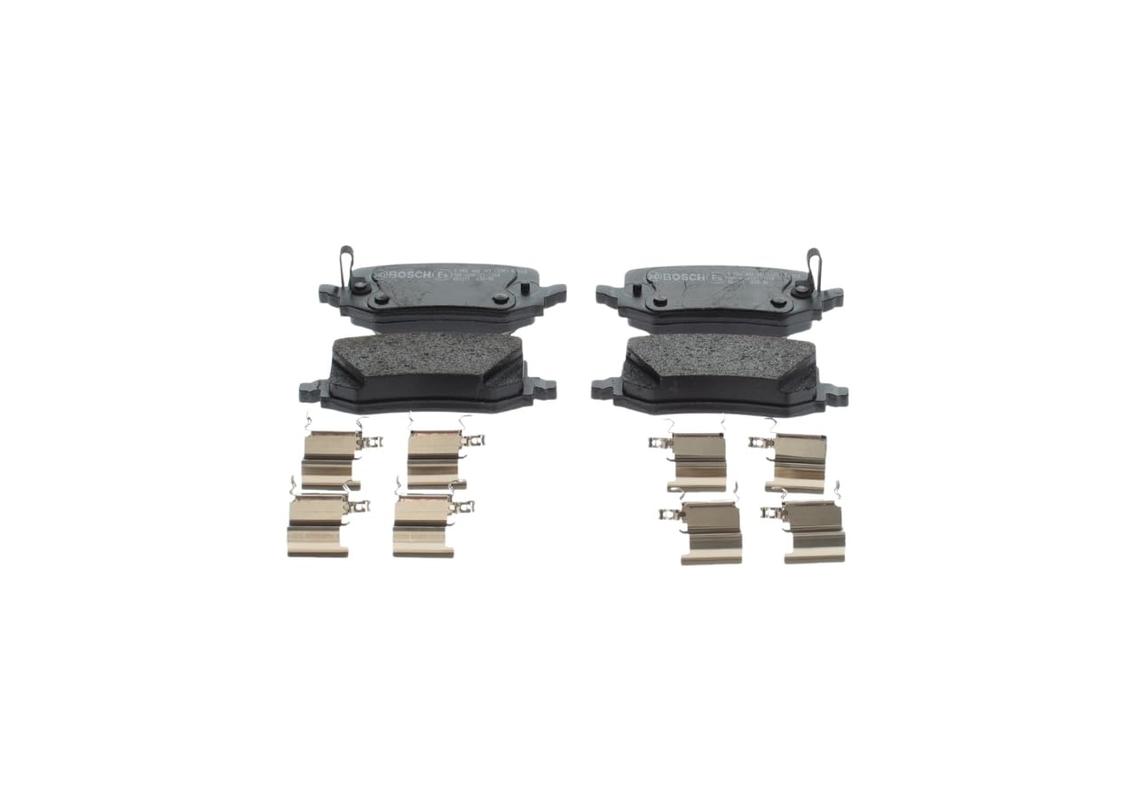 BOSCH Kit pastiglie freni Posteriore con segnalatore usura integrato | Low-Metallic 0 986 460 161 Compatibilità con HYUNDAI Tucson NX4, NX4E, KIA Sportage V NQ5