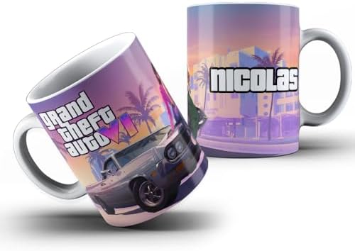 Caneca Gta 6 Personalizada Gamer 325ml Com Nome