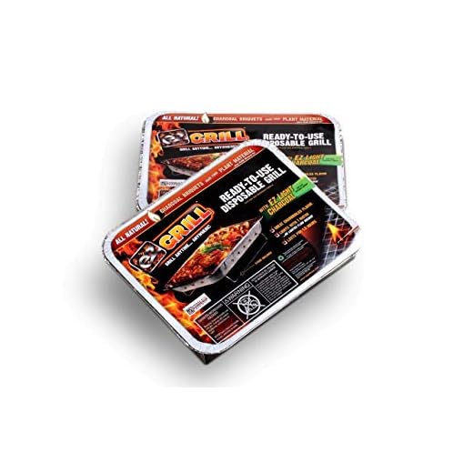 EZGRILL Disposable Charcoal Grill Ideal for Camping and Tailgate Parties -Pack of 2 Small size Portable, Easy To Light, and Convenient charcoal grill Lasts 1.5 hours Grill Anytime, Anywhere