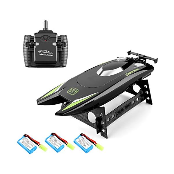 MAJOZ0 Ferngesteuertes Boot, 2,4GHz RC Boot Schnelle Geschwindigkeit Boot 30KM/H Schnellboot für Pools und Seen, Boat Spielzeug Geschenk für Kinder und Erwachsene