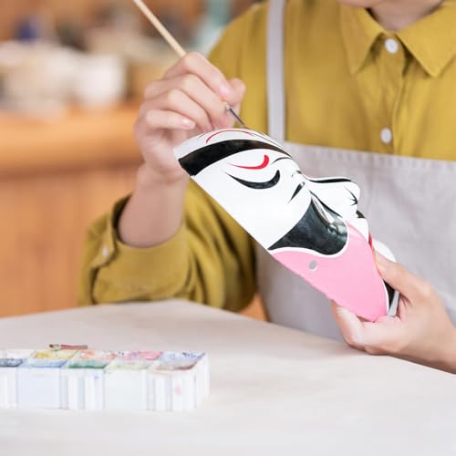 Ieron 10 Stück DIY-Masken aus weißem Papier, Maskenballmasken, Blankomasken aus Zellstoff zum Bemalen, bemalbare Papiermasken für Karneval/Cosplay/Halloween-Party, Masken für Frauen und Männer