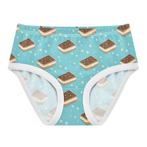 Girls Underwear Soft Cotton Ice Cream Sandwich Kids Panties in Sizes 2/3t, 4t, 5t, 6 and 8