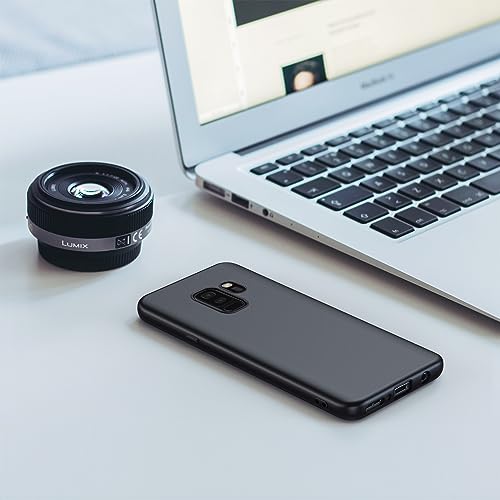 Coque protection Samsung S9 Plus fine silicone noir résistant