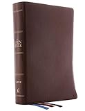  The NIV, Open Bible, Genuine Leather, Brown, Red Letter, Comfort Print: Complete Reference System