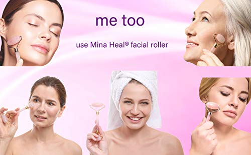 Mina Heal 美顔マッサージ用フェイスローラー ジェイドローラー 天然石ローズクォーツ製 の商品画像 4
