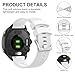 Meliya Bands Compatible with Garmin Forerunner 245/645 Watch Band, Garmin Forerunner 158/55 Watch Band Women Men, Soft Silicone Sport Replacement Strap for Forerunner 158/245/55,Venu Sq,Vivoactive 5/3 Smart Watch (White)