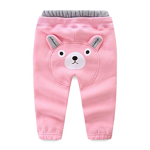 Mud Kingdom Kids Fleece Jogger Pants Winter Cute Bear