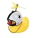 Monkys el Pato Ligero Cuerno pequeño Pato Amarillo decoración de Coche Rompevientos Patito con Casco Pato Adornos de Coche de Juguete
