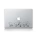Calvin and Hobbes Dancing Line Vinyl Sticker for Macbook (13-inch Macbook and 15-inch Macbook) / Laptop / Guitar