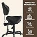 DR.LOMILOMI Pneumatic Swivel Rolling Saddle Chair with Wheels and Ergonomic Back Support for Hair Stylist, Dental Hygienist, Hygienic Clinic, Spa, Massage, Home, Office - 510 KOA (Black, Standard)