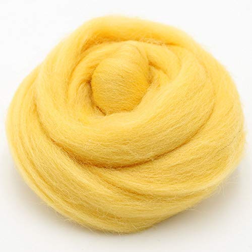 mjolda Filzwolle 20gr. Gelb, Merinowolle/Märchenwolle zum Trockenfilzen...