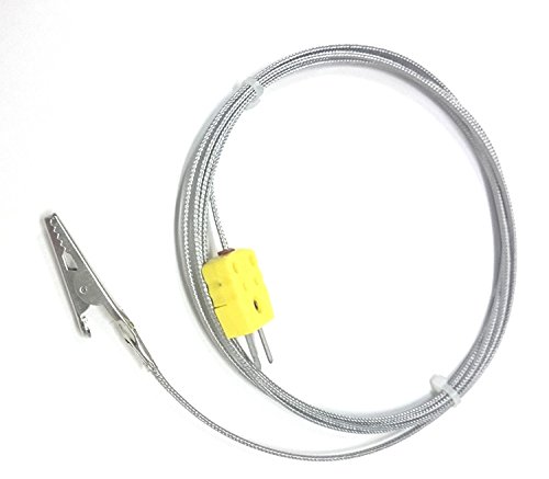 PerfectPrime TL0004, Pipe Clamp Temperature Flat Lead for K-Type Probe Thermocouple Sensor in Temperature Range From 0°C / 32°F ~400°C/752°F