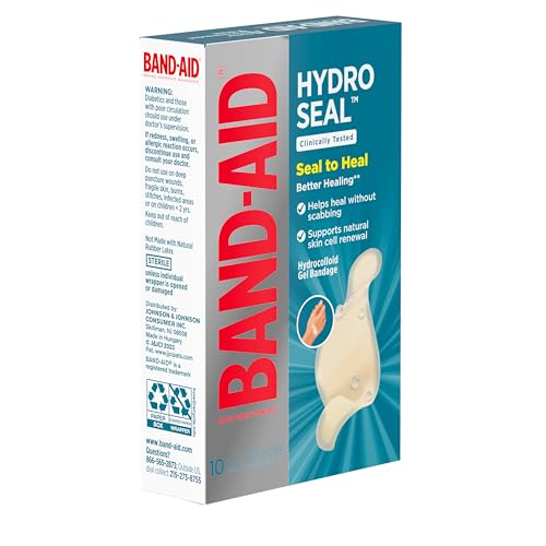 image for BAND-AID Brand Hydro Seal Adhesive Waterproof Bandages, Hydrocolloid G