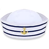 Hatstar Matrosen Hut | Marine Yacht Blau Kapitän Mütze | Segelhut | für Accessoire Karneval Fasching Kostüm