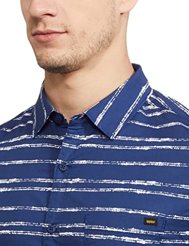 Image of Spykar Men's Printed Slim Fit Shirt