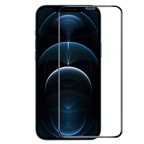 Image of Premium Tempered Glass Screen Guard Compatible With iPhone 12 Pro Max (6.1 Inch) | 9H Hardness | Edge to Edge Protection | Anti Scratch | Bubble Free Installation | HD Clear
