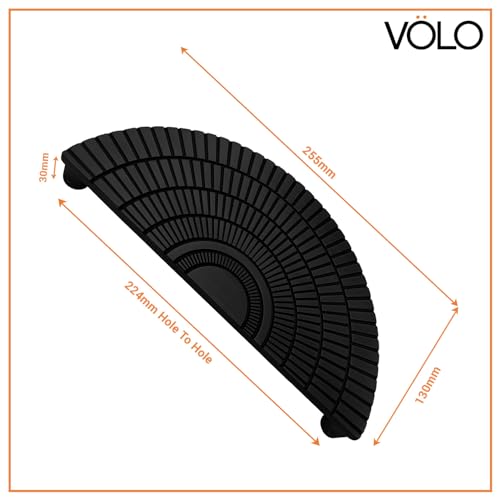 Image of VOLO Main Door Handle - Heavy Duty Pull Handle for Wooden & Glass Doors in Home, Office & Hotel Use (Model: S-626) - Pack of 1 Set (Black - 224MM)