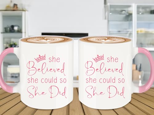 Taza de café cerámica para graduación 12 oz multicolor miniatura 4