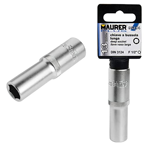 Maurer 2105632 Hexagonal Socket Spanner 1/2 Long 14 mm, Cranberry, único