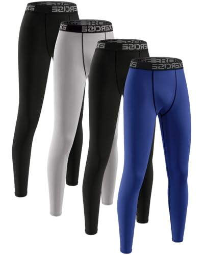 ATTIQOZI 4 Pack Kompressions Leggings Jungen Lange Unterhosen...