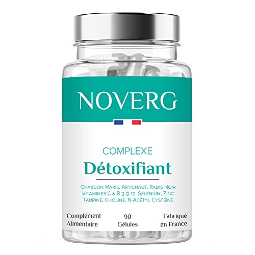 Détoxifiant Puissant | Purification, Drainage, Minceur, Élimination | Chardon Marie, Artichaut, Radis Noir | Vegan | 90 Gélules | Cure Détox de 30 Jours | Fabriqué en France Cover