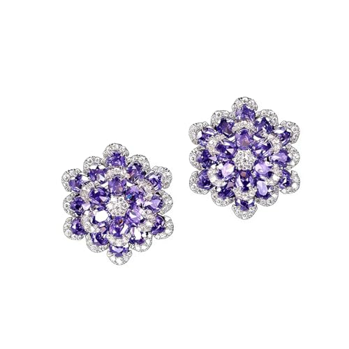 Boucles d'oreilles camélia en moissanite Or 14K anti-allergie et légères pour oreilles sensibles