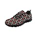 Coloranimal Zapatos planos ligeros de la zapatilla de deporte de correr con cordones para las mujeres, Patrón de carlino 1, 38 EU
