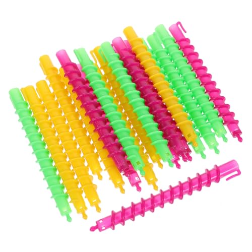 Alipis 100 Varillas de Rizado en Espiral de Plástico, Kit para Permanente en Cabello Largo, Herramienta para Estilizar en Salón y Uso Personal Color Aleatorio