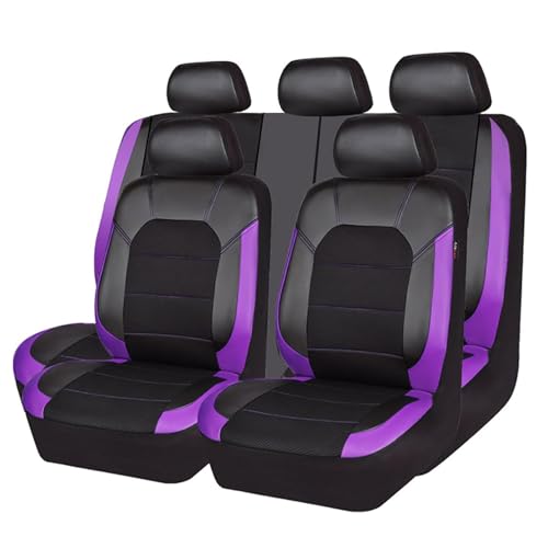 ZDPFDC Capas de assento de carro para Peugeot 206 CC SW 207 208 307 CC/3008 2007-2023 2024, confortável e respirável assento protetor cobertura assentos acessórios, roxo
