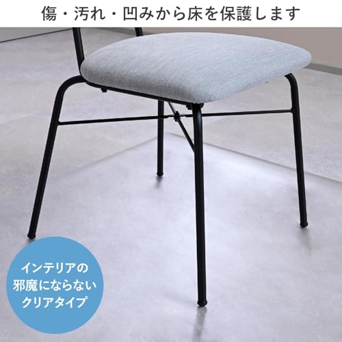 ダイニングマット 透明 フロアマット 耐水 耐熱 幅180×奥行240cm 1.35mm厚 キズや汚れに強い PVC クリア OFM-1824(S) [3]