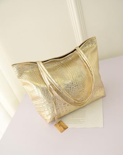 Bolso tote grande para mujer con asa de hombro miniatura 3
