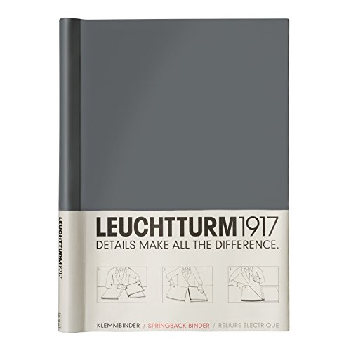 LEUCHTTURM1917 345720 Klemmbinder (Peka, für 150 Blatt, weitere Farben auswählbar) anthrazit