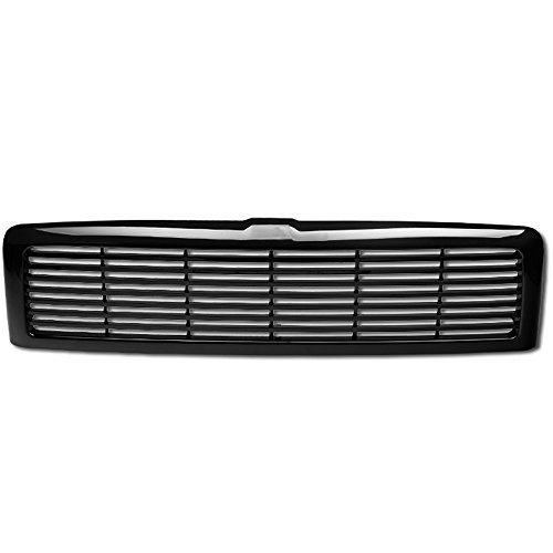 Vxmotor For 1994-2001 Dodge Ram 1500 ; For 1994-2002 2500/3500 - Glossy Black Blk Horizontal Front Hood Bumper Grill Grille Kit Cover Guard Replacement Conversion Abs #TOP4