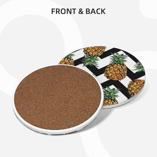Sous-verres céramique ananas été dessous de verre décoratif table - 3