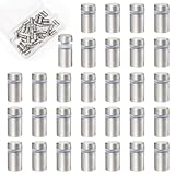 Matériau en acier inoxydable: Les vis d'écartement (également utilisés comme support vis publicité) sont fabriqués en acier inoxydable anti-rouille de haute qualité, avec un éclat métallique pour un look professionnel. Idéaux pour intérieur et extérieur comme supports de plaques en acier inoxydable, ils résistent aux influences météorologiques.