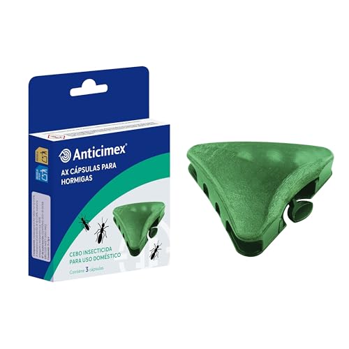 ANTICIMEX | Cápsulas para Hormigas | Insecticida de Uso Doméstico y Profesional | Cebo en Gel con Imidacloprid | Estación de Captura Eficaz para Todo Tipo de Hormiga en Interiores | Fácil Aplicación