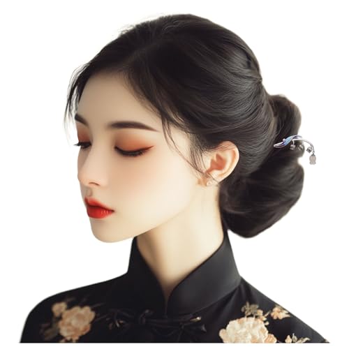 HangErFeng Stunning 925 Silver Hairpin Accessory Elegant Floral Hairclip 794