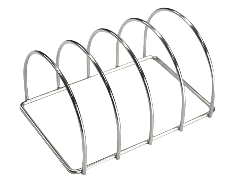 KAMADO Bono - Supporto per Costine per Barbecue, Cestello per BBQ, Ribs Rack, Cottura Uniforme, Acciaio Inox, Accessorio per BBQ Amato dai Professionisti, Compatibile con Kamado Minimo e Media