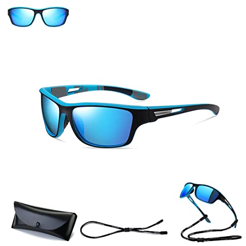 EFRANO 2023 Óculos de sol para desportos ao ar livre para homens, óculos de sol à prova de vento da moda UV400, com lente polarizada anti-reflexo (B)