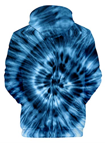 SIAOMA Tie Dye Hoodie Sweatshirt Drawstring Colour Block Pullover Sports Hoodie2