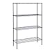 Honey-Can-Do 4-Tier Steel Wire Shelf with 350-Pound Capacity, 18" L x 48" W x 72" H, Black