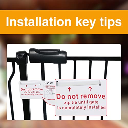 Belabb Extra Wide Baby Gate Tension Indoor Safety Gates Black Metal Large Pet Gate Pressure Mounted Walk Through Long Dog Gate For The House Doorways Stairs (76.3 Inch-81.2 Inch/194Cm-206Cm, Black) #TOP2