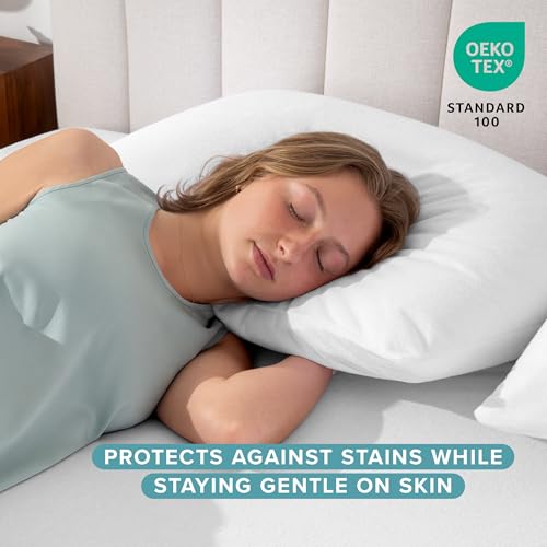 Image of Bare Home Premium Pillow Protectors - King Size (2 Pack) - Premium 100% Waterproof & Breathable - Cooling - Vinyl Free Hypoallergenic - 10 Year Warranty (King Size, Pack of 2)