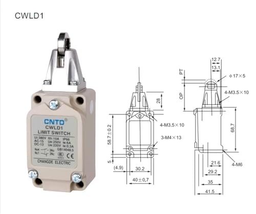Micro-interrupteur fin course vertical CWLD1 pour convoyeur et robotique d'usine - 2