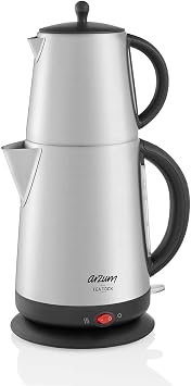 Arzum Tea Tock Electric Turkish Tea Maker, Stainless Steel, 120V