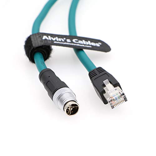Alvin's Cables M12 X Code 8 Position to RJ45 Ethernet Cable for Cognex in Sight 8200 8400 Series Industrial Camera Shielded Cord IP67 Waterproof 6.5ft/2M
