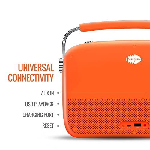 Image of Saregama Carvaan Premium Hindi - Portable Music Player with 5000 Preloaded Songs, FM /BT /AUX (Candy Orange)